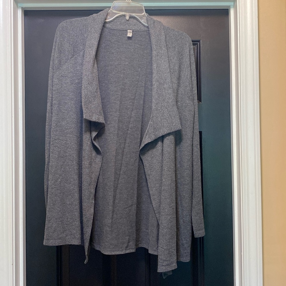 Sweet Grey open front cardigan with collar